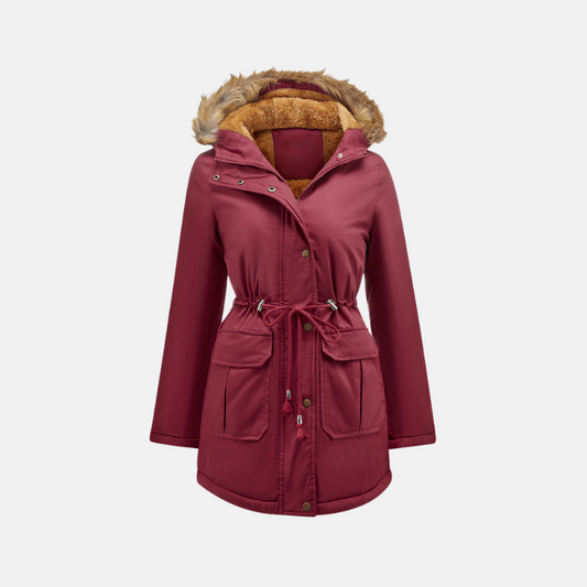 Fleece Lined Tailored Fit Parka Jacket 
