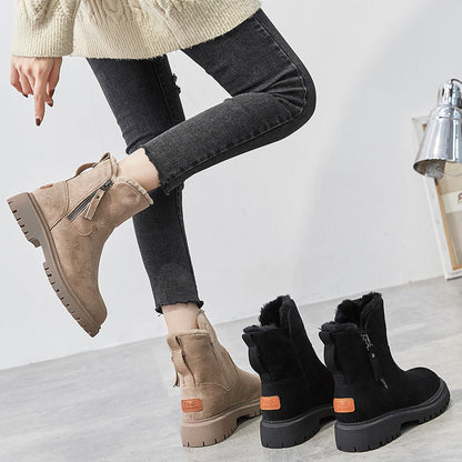 Women's snow fur-lined boots
