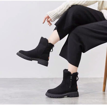 Women's snow fur-lined boots