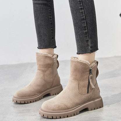 Women's snow fur-lined boots