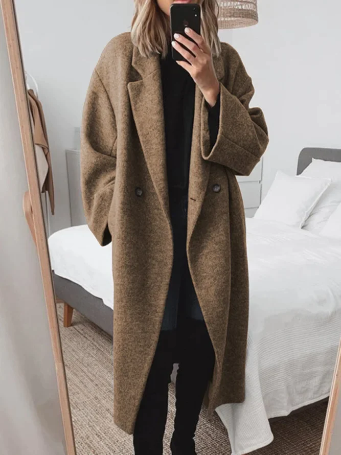 Warm long coat for women
