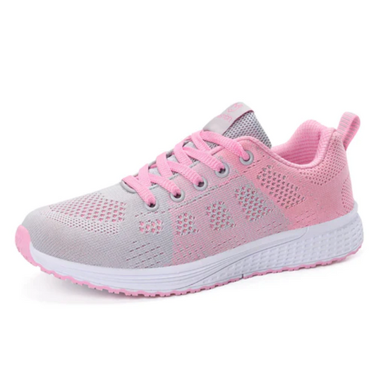 Women's Sneakers - Breathable Mesh - Lace-Up - Lightweight Casual Shoes