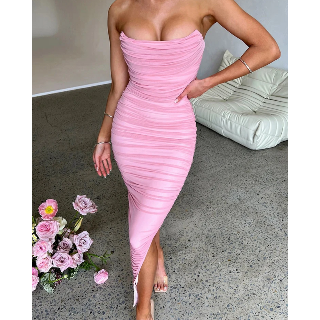 Modie - Strapless maxi dress