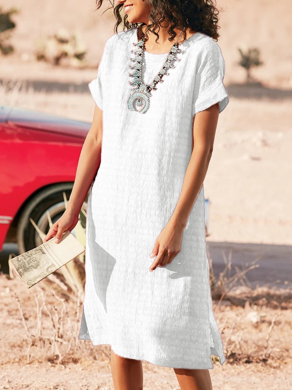 Loose Fit Casual Short Sleeve Dress