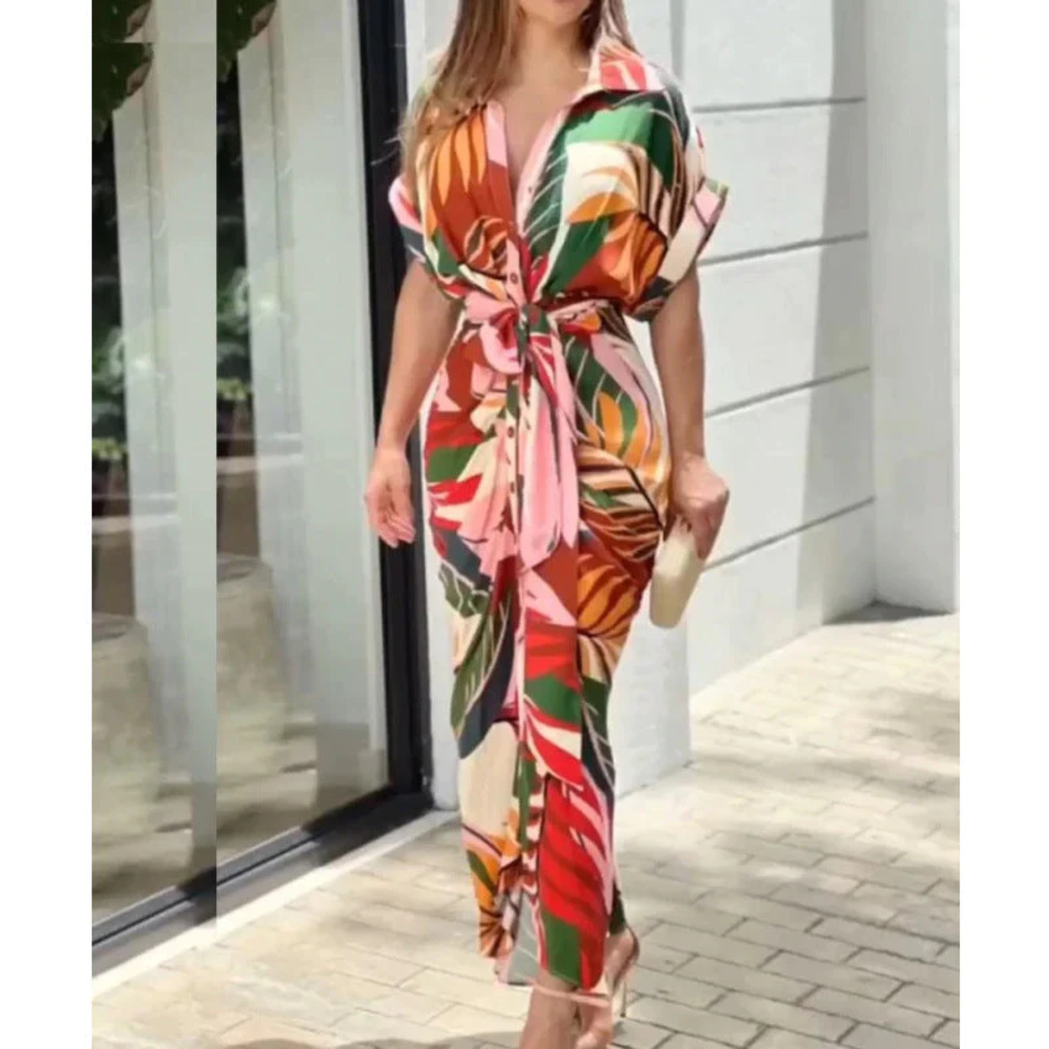 Abby - casual long dress with bow