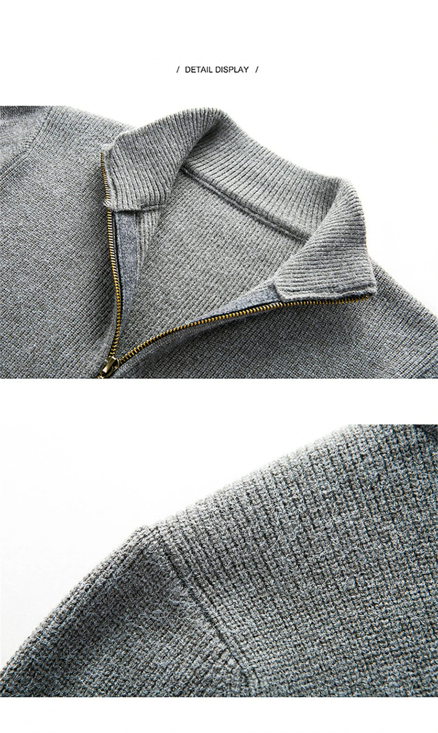Women's zipper jacquard sweater cardigan jacket