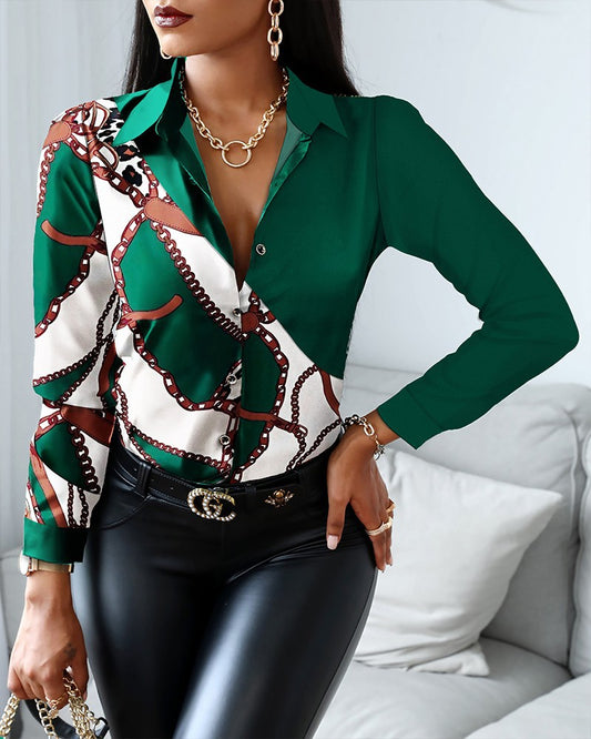 Luxe Finish Tailored Asymmetric Button-Up Shirt