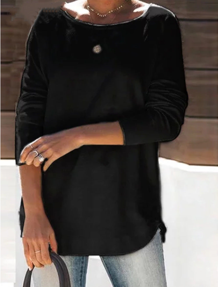 Women's Pullover Sweater - Round Neck - Long Sleeve - Soft Knit Casual Fit