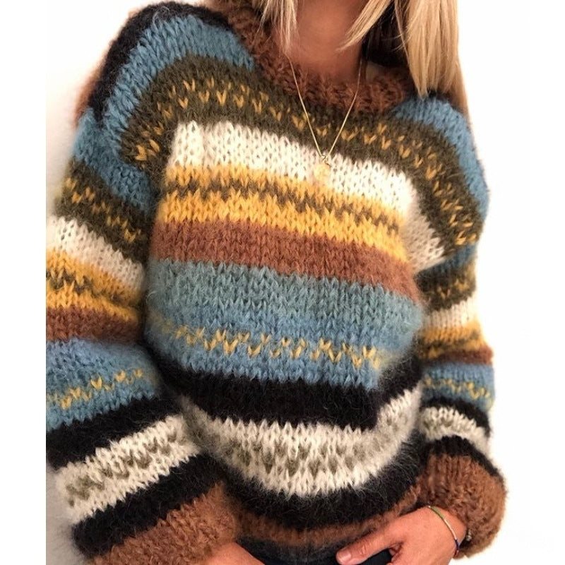 Bera - multicolor knitted pullover sweater