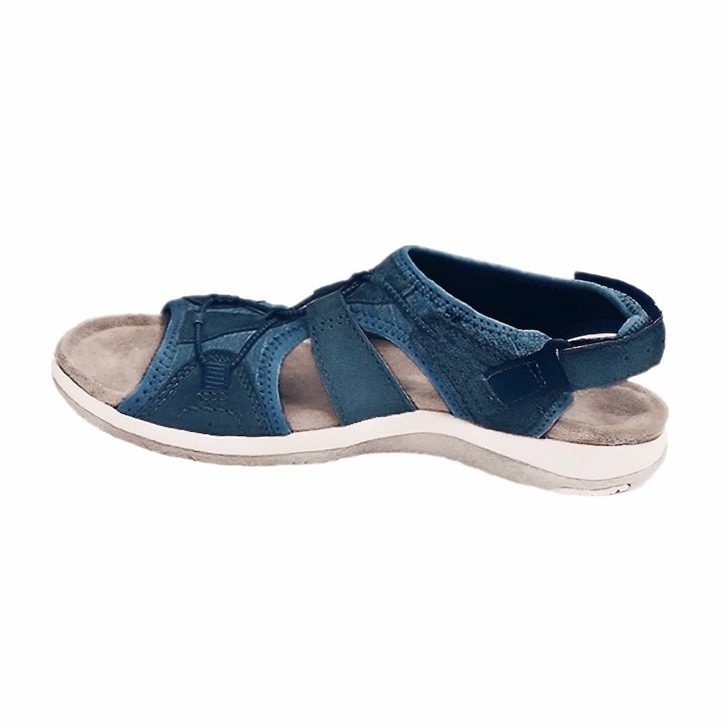Women's Wedge Sandals - Strappy Design - Contoured Footbed - Open Toe Comfort