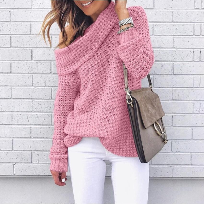 Chunky Knit Oversized Relaxed Fit Sweatshirt 