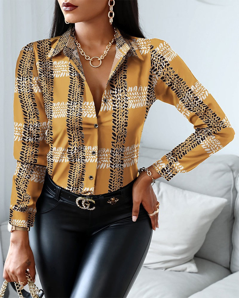Women's Blouse - Luxe Finish - Tailored Fit - Asymmetric Button-Up Shirt