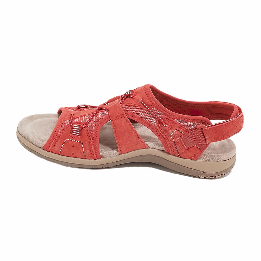 Women's Wedge Sandals - Strappy Design - Contoured Footbed - Open Toe Comfort
