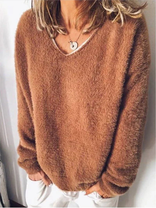 V-Neck Long Sleeve Stylish Sweater