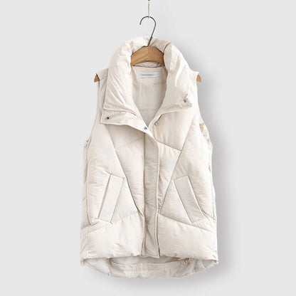 Women's long puffer vest