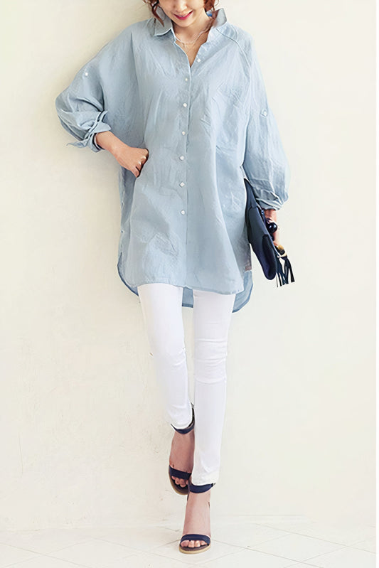 Relaxed Fit Oversized Button-Down Shirt