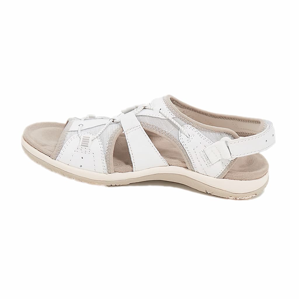 Women's Wedge Sandals - Strappy Design - Contoured Footbed - Open Toe Comfort