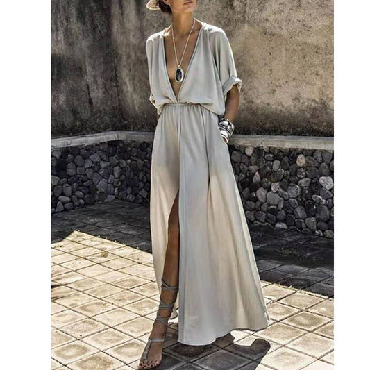 Lightweight Relaxed Fit Chiffon Maxi Dress