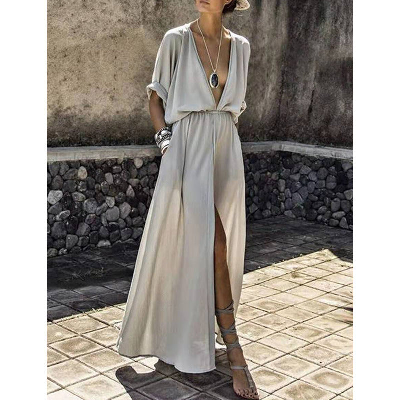 Lightweight Relaxed Fit Chiffon Maxi Dress