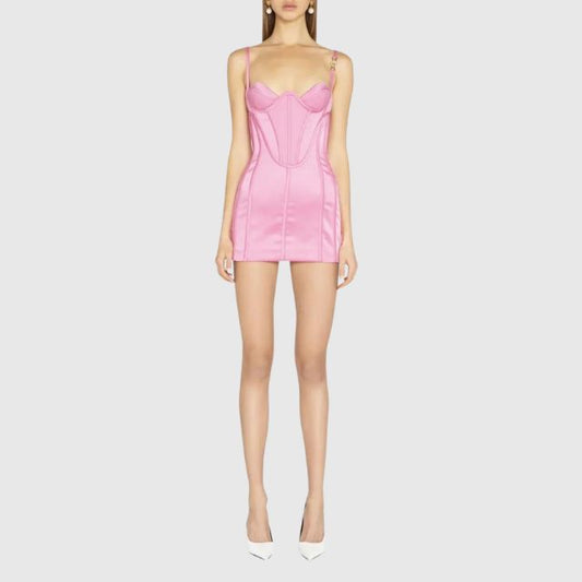 Satin Corset Bodice Bodycon Mini Dress