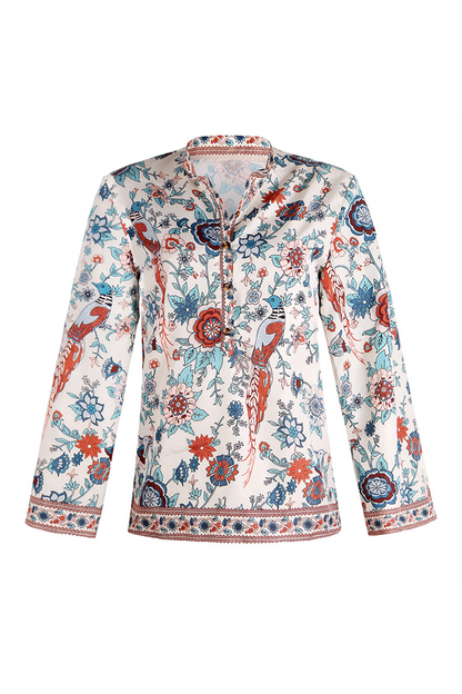 Riza - printed loose casual shirt