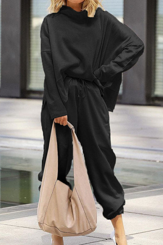 Oversized Elastic Waist Loungewear Set