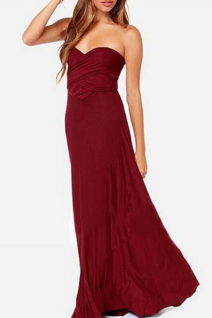 Women's Maxi Dress - Halter Neck - Backless - High Slit - Flowy Elegant Fit