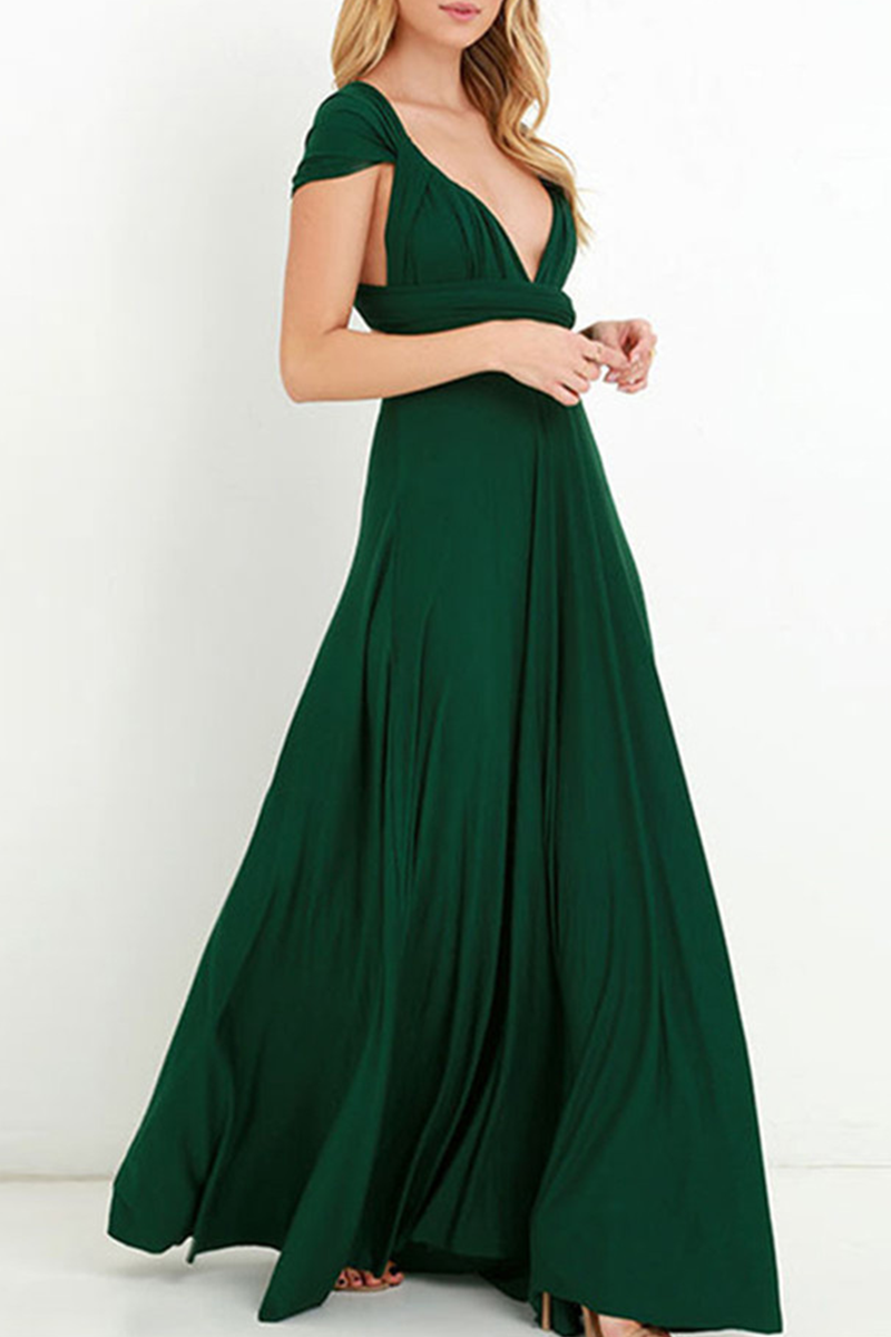 Women's Maxi Dress - Halter Neck - Backless - High Slit - Flowy Elegant Fit