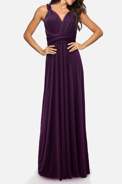 Women's Maxi Dress - Halter Neck - Backless - High Slit - Flowy Elegant Fit