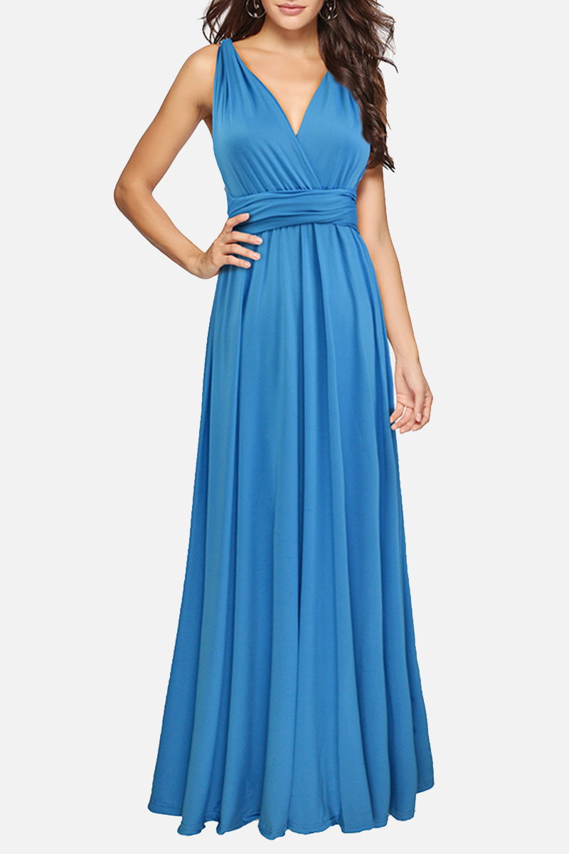 Women's Maxi Dress - Halter Neck - Backless - High Slit - Flowy Elegant Fit