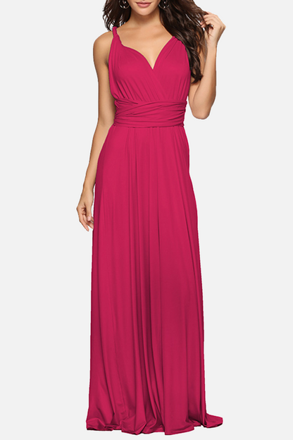 Women's Maxi Dress - Halter Neck - Backless - High Slit - Flowy Elegant Fit