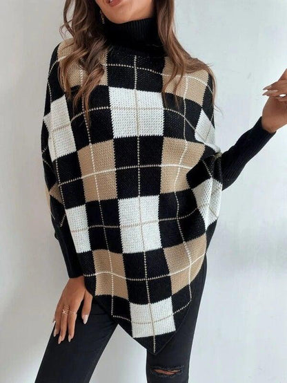 Women's elegant sweater with geometric print