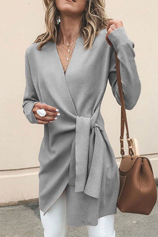 Patchwork V-Neck Casual Outerwear Jacket