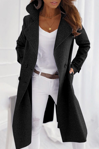 Gizela -  lapel button closure trench coat