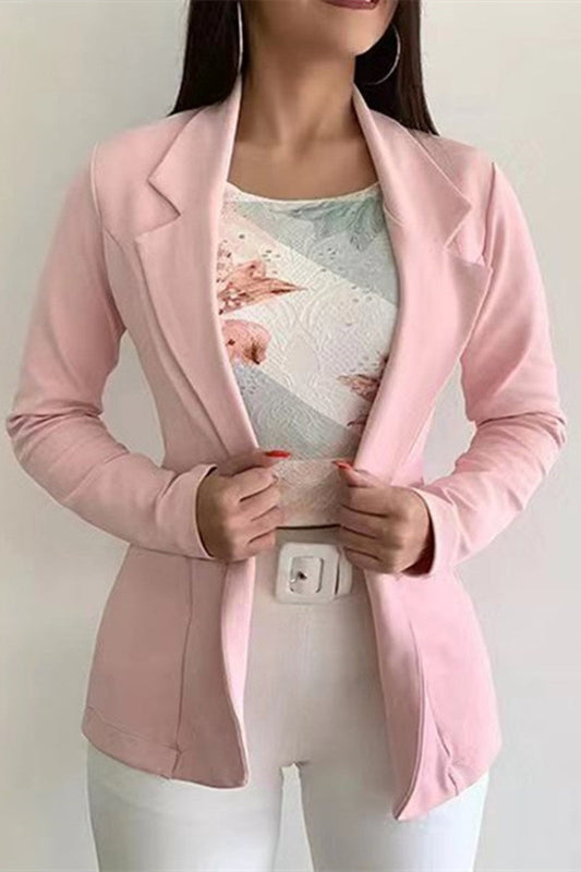 Slim Fit Long Sleeve Suit Blazer