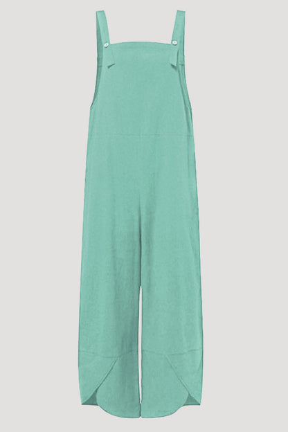 Women's Jumpsuit - Loose Fit - Adjustable Straps - Breathable Fabric - Ankle Length