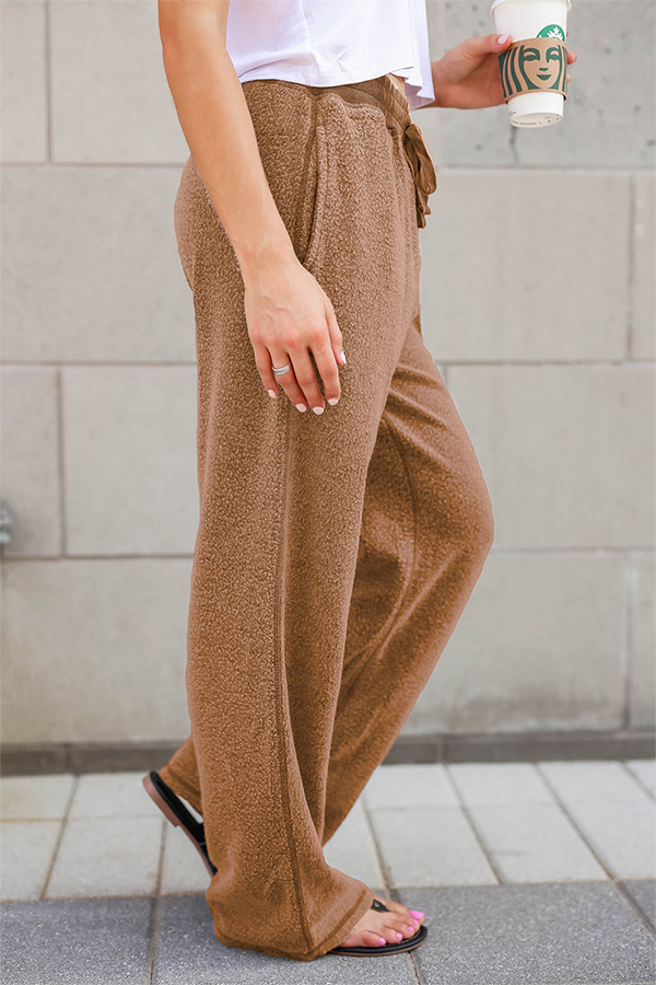 Evie - casual loose wide leg trousers with drawstring and pockets