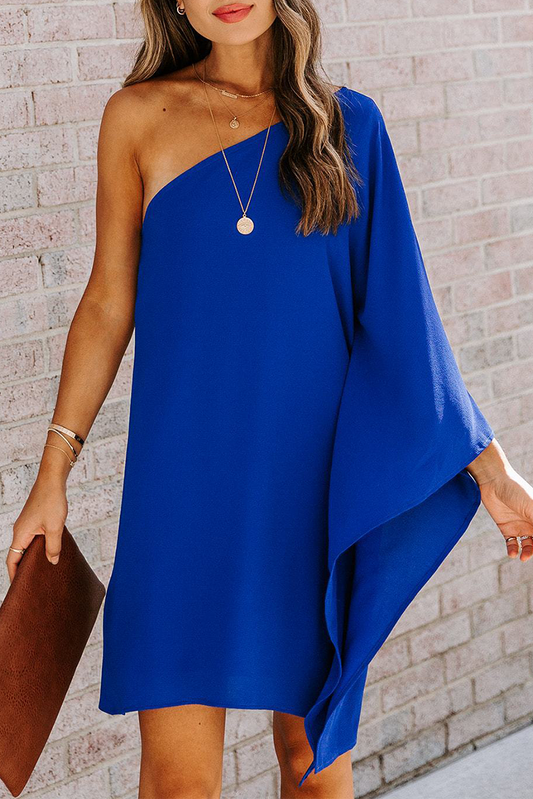 Flowy Asymmetrical One-Shoulder Dress