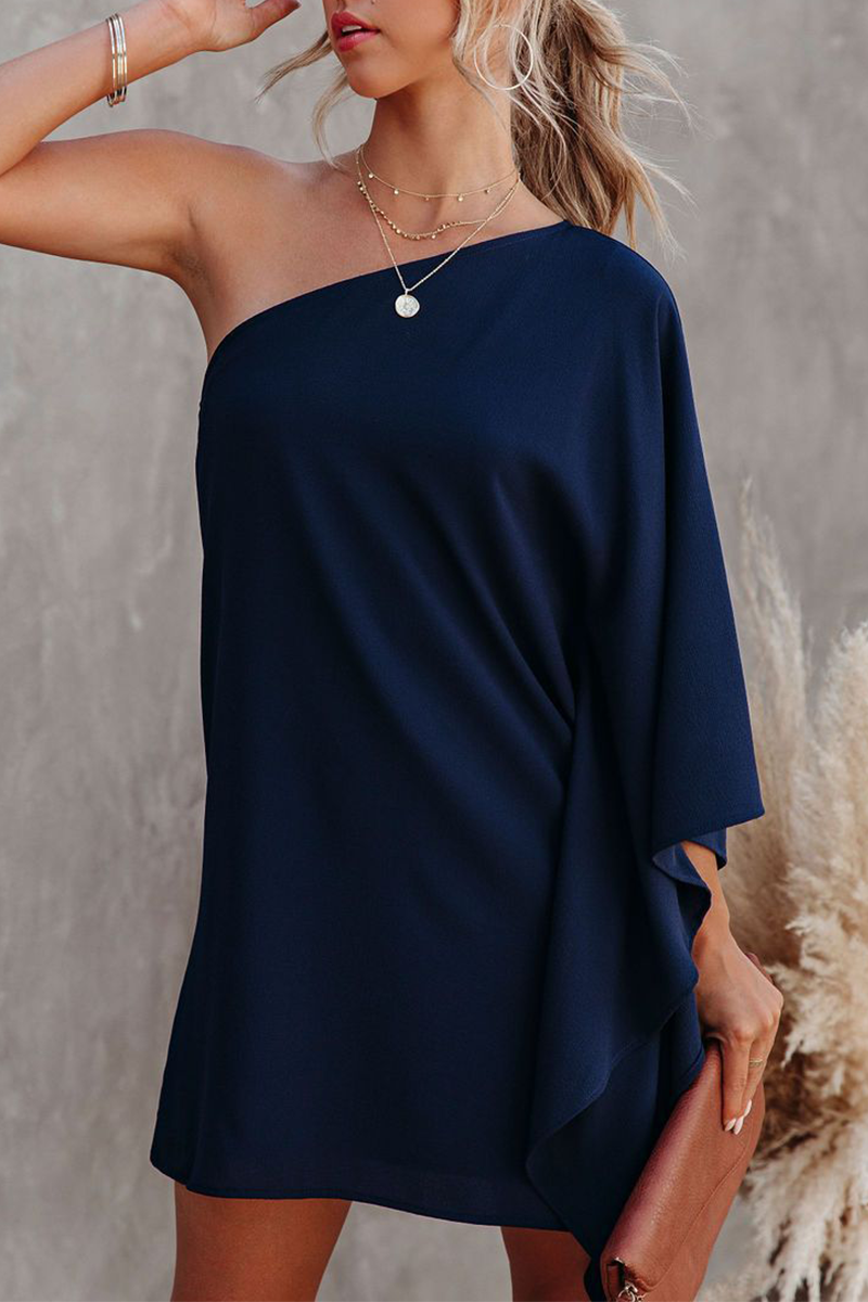 Serena - casual one-shoulder straight dress