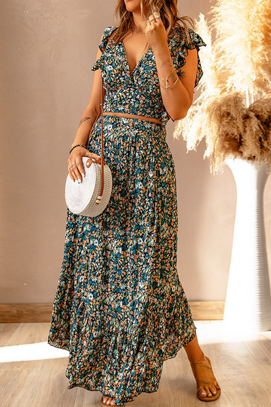 Floral Print Two Pieces Set