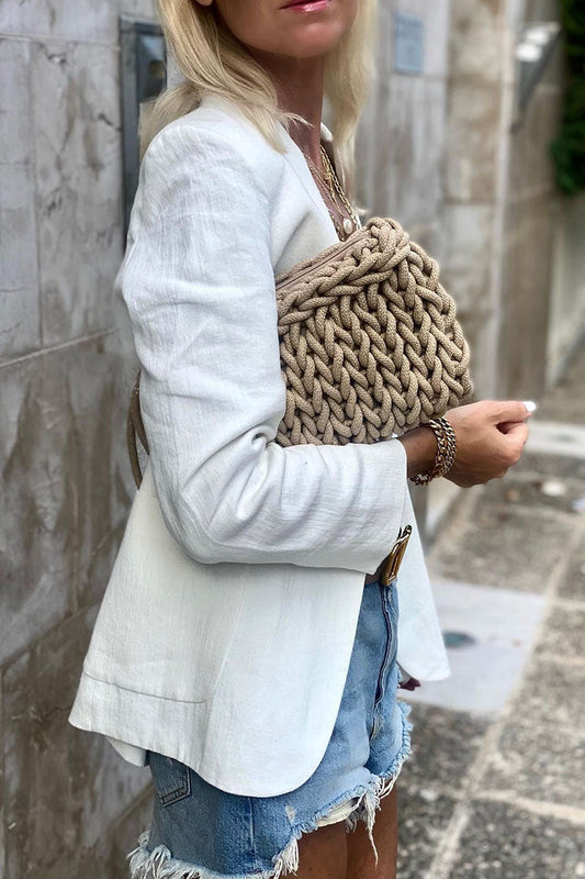 Casual Button Lapel Blazer