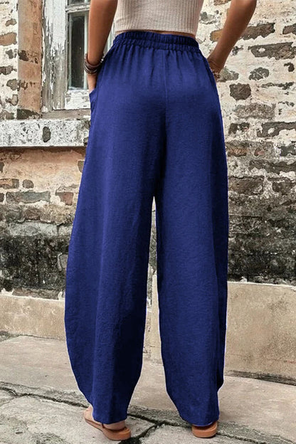 Mahina - casual loose pocket high waist harlan pants