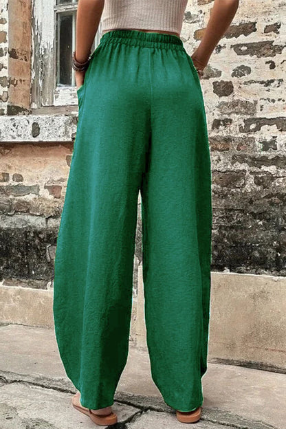 Mahina - casual loose pocket high waist harlan pants