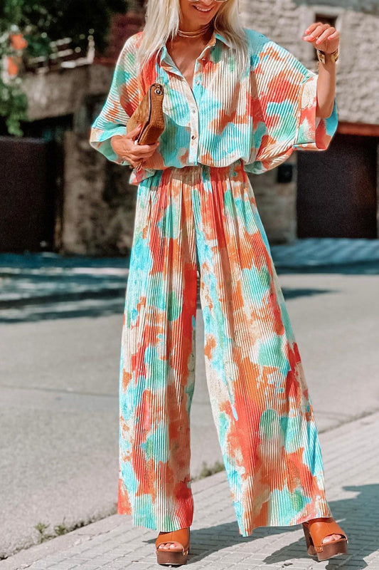 Relaxed Fit Two-Piece Wide Leg Set