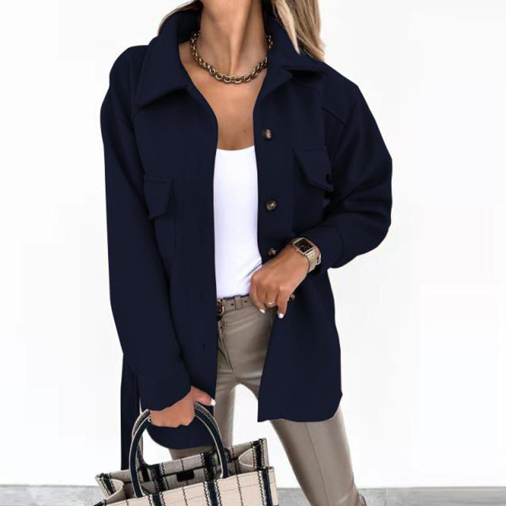 Women's stylish coat jacket with belt