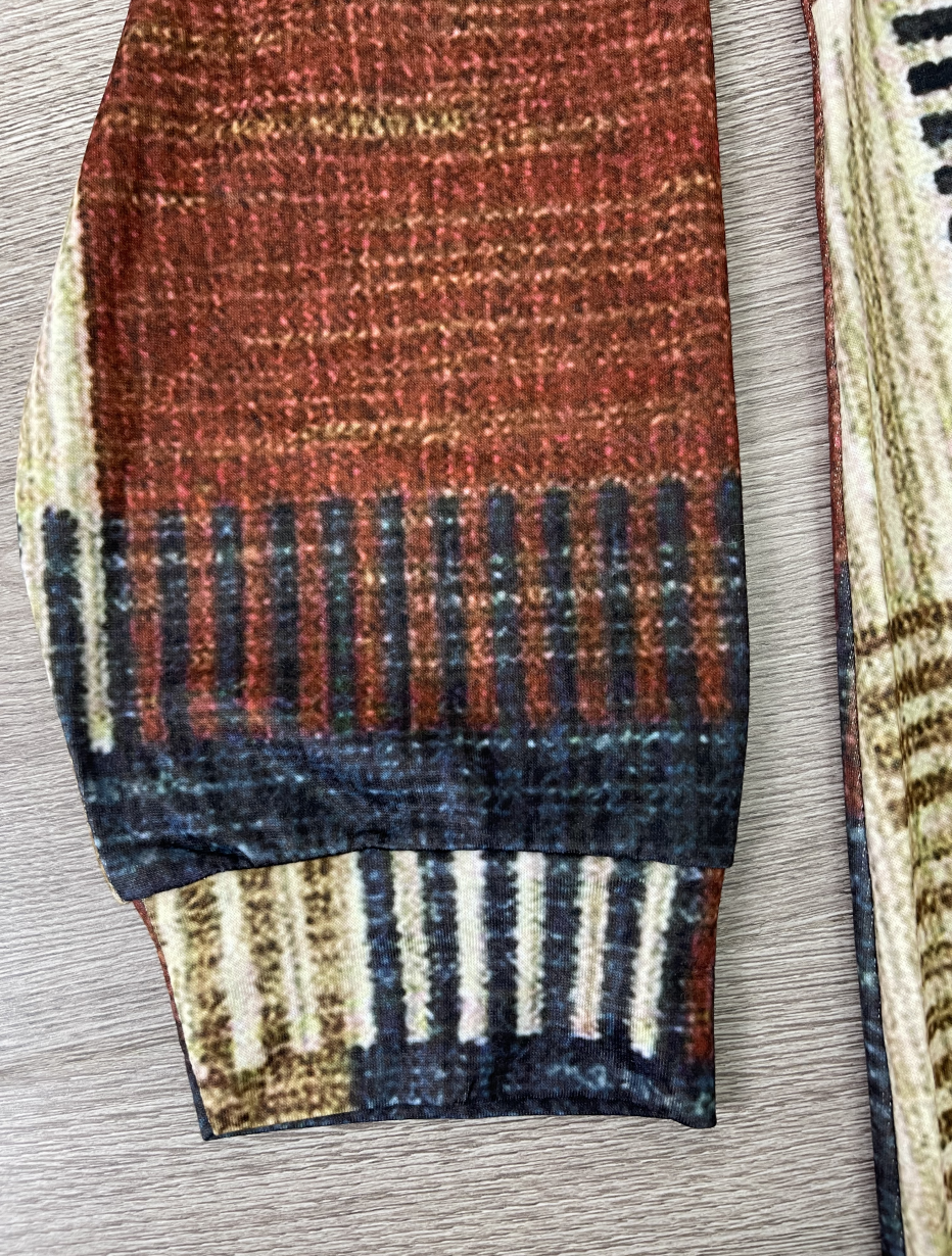Relaxed Fit Knit Patchwork Sweater Dress