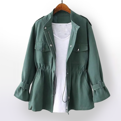 Womens waist slimming trench coat