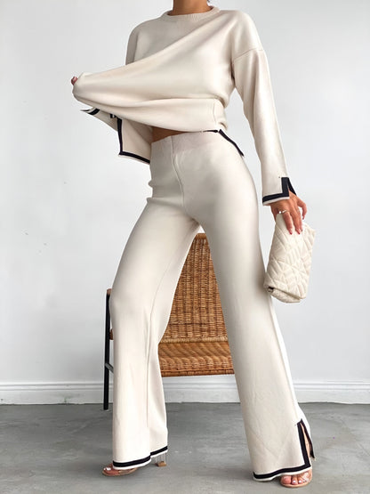 Women's elegant 2-piece lounge set made of stretch knit