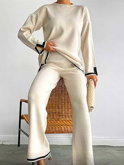 Women's elegant 2-piece lounge set made of stretch knit
