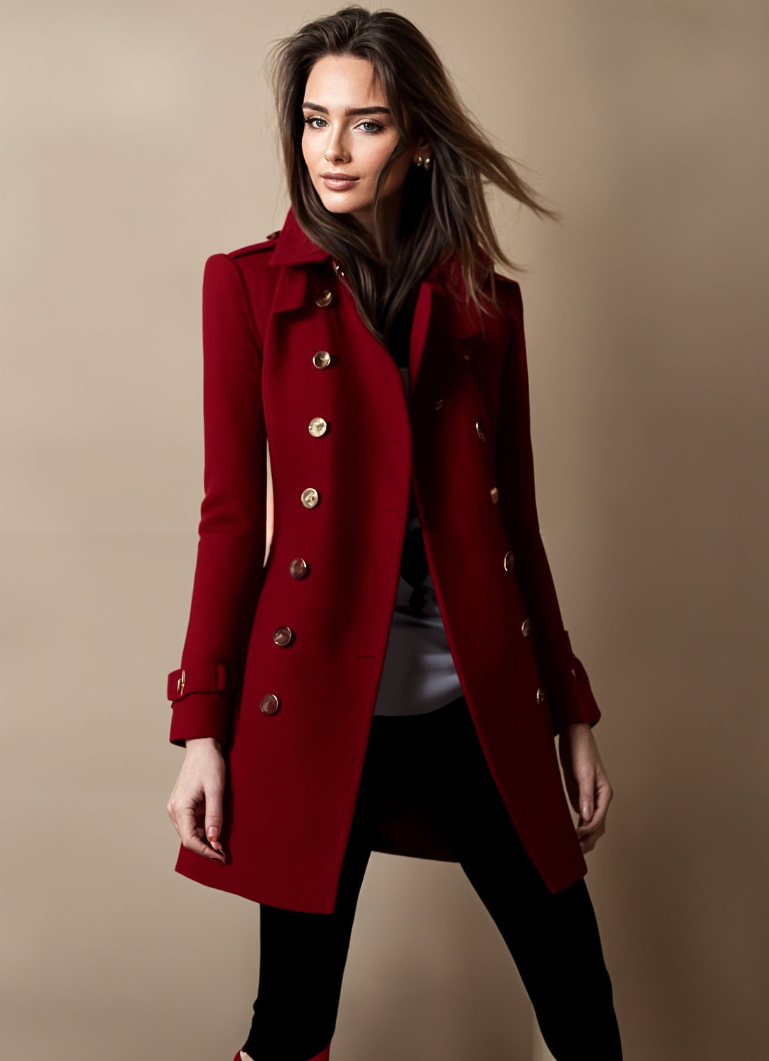 Elegant long coat for women